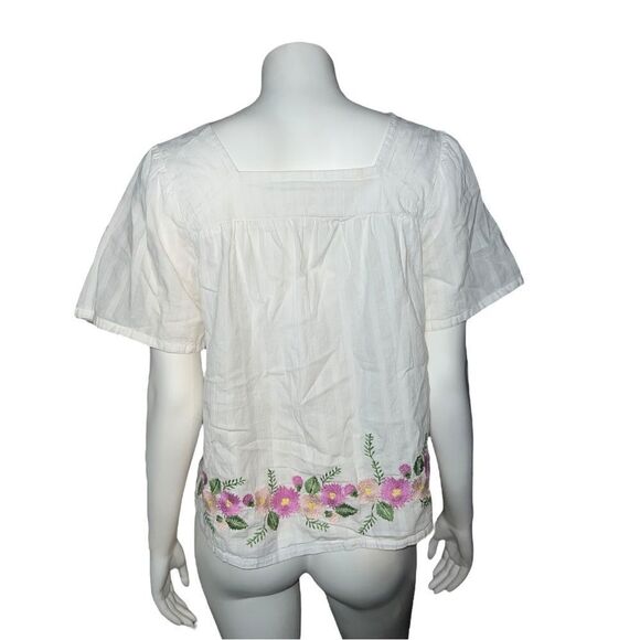 Matilda Jane Enchanted Garden Best-Dressed Embroidered Blouse White Small EUC - Picture 6 of 11